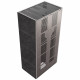 Камин Kratki FLOKI BOX 8 kW Ø 160 в строении из керамогранита FOKOS GRAFITE