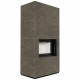 Камін Kratki FLOKI BOX 8 kW Ø 160 в обудові з керамограніту  FOKOS PIOMBO