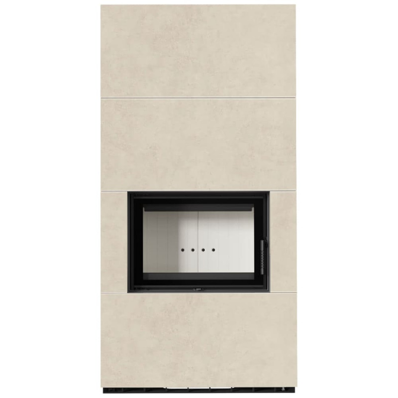Камин Kratki FLOKI BOX 8 kW Ø 160 в строении из керамогранита FOKOS SALE