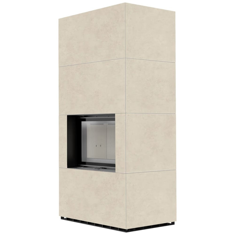 Камин Kratki FLOKI BOX 8 kW Ø 160 в строении из керамогранита FOKOS SALE