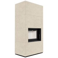 Камин Kratki FLOKI BOX 8 kW Ø 160 в строении из керамогранита FOKOS SALE