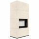 Камин Kratki FLOKI BOX 8 kW Ø 160 в строении из керамогранита FOKOS TALCO