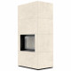 Камин Kratki FLOKI BOX 8 kW Ø 160 в строении из керамогранита FOKOS TALCO