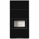 Камін Kratki FLOKI BOX 8 kW Ø 160 в обудові з керамограніту  NERO ASSOLUTO