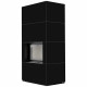 Камін Kratki FLOKI BOX 8 kW Ø 160 в обудові з керамограніту  NERO ASSOLUTO