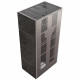 Камин Kratki FLOKI BOX 8 kW Ø 160 в устройстве из керамогранита NATURALI NERO GRECO