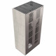 Камин Kratki FLOKI BOX 8 kW Ø 160 в строении из керамогранита NATURALI PIETRA DI SAVOIA PERLA BOCCIARDATA