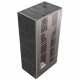 Камин Kratki FLOKI BOX 8 kW Ø 160 в строении из керамогранита OXIDE NERO