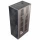 Камин Kratki FLOKI BOX 8 kW Ø 160 в строении из керамогранита OSSIDO NERO