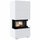 Камин Kratki NBC 7 в здании HOME EASY BOX стальной - белый