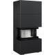Камин Kratki NBC 7 в здании HOME EASY BOX стальной - черный