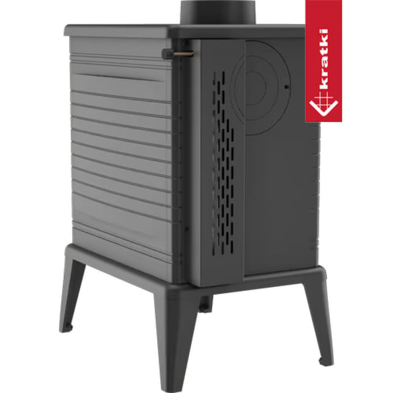 Чугунная печь-камин Kratki KOZA K10 Ø 150 ASDP (10,0 кВт)