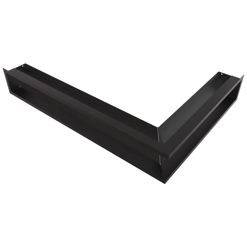Каминная решетка LUFT угловая левая черная 76,6x54,7x12 Slim Kratki