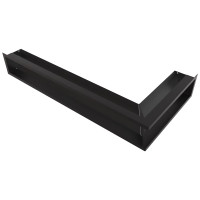 Каминная решетка LUFT угловая левая черная 80x40x12 Slim Kratki