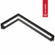Каминная решетка LUFT угловая левая черная 80x40x12 Slim Kratki