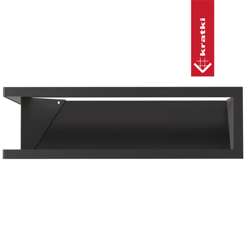 Каминная решетка LUFT угловая левая черная 80x40x12 Kratki
