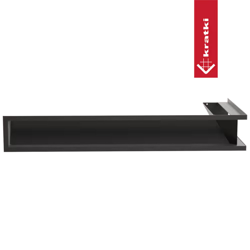 Каминная решетка LUFT угловая левая черная 80x40x12 Kratki