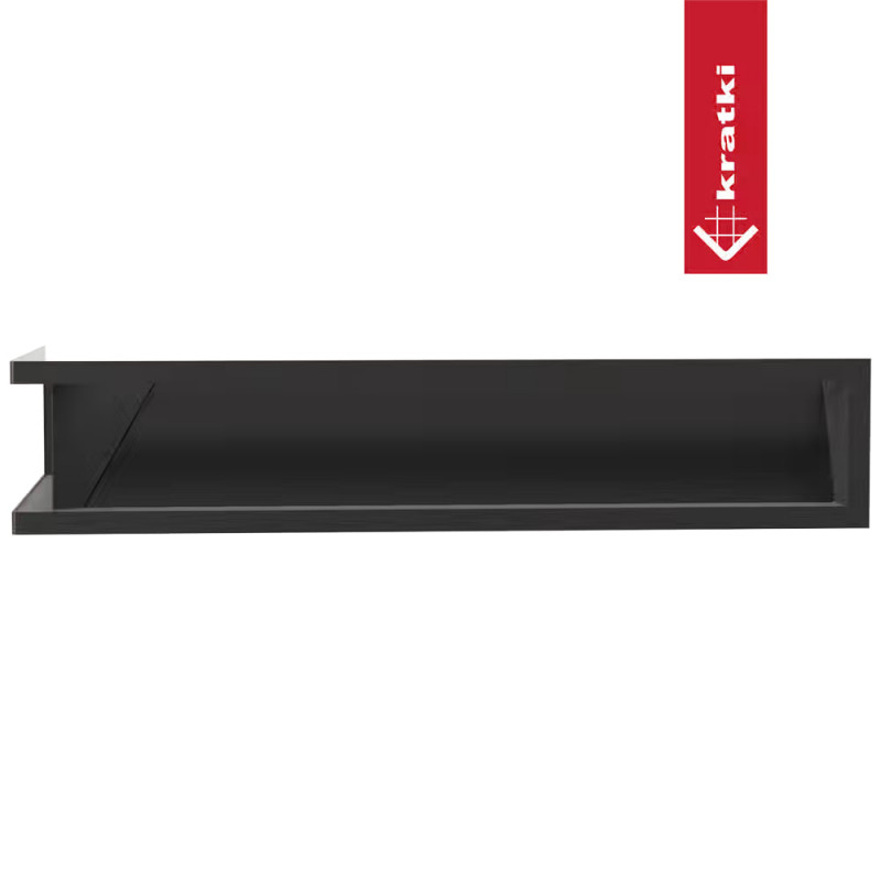 Камінна решітка LUFT кутова права чорна 40x60x12 Slim Kratki
