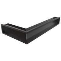 Камінна решітка LUFT кутова права чорна 40x80x12 Slim Kratki