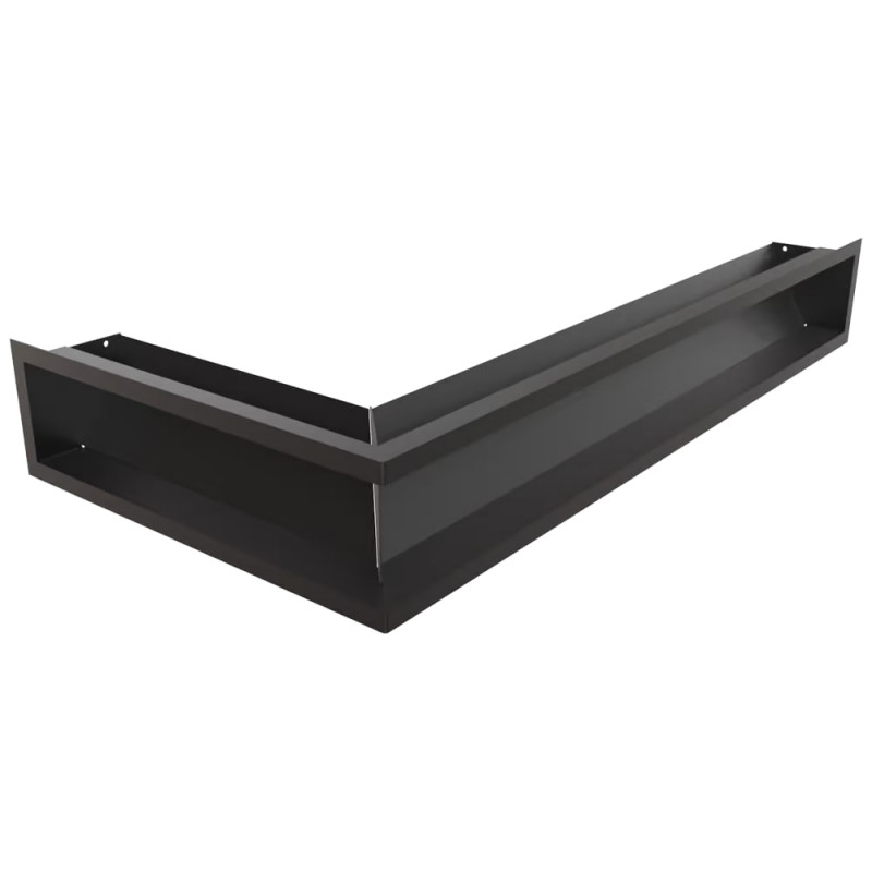 Каминная решетка LUFT угловая правая черная 40x80x12 Slim Kratki