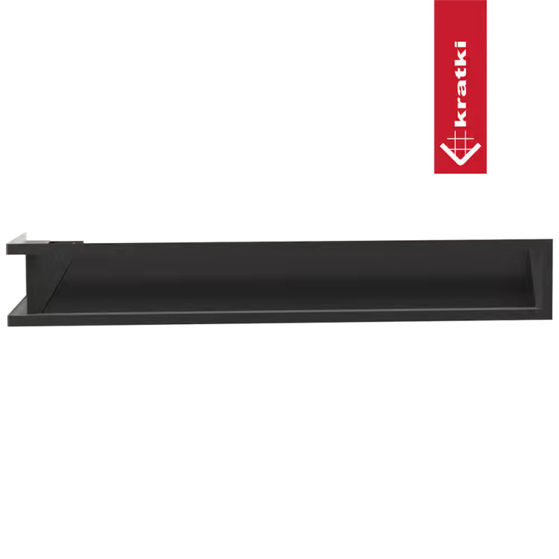 Каминная решетка LUFT угловая правая черная 40x80x12 Slim Kratki