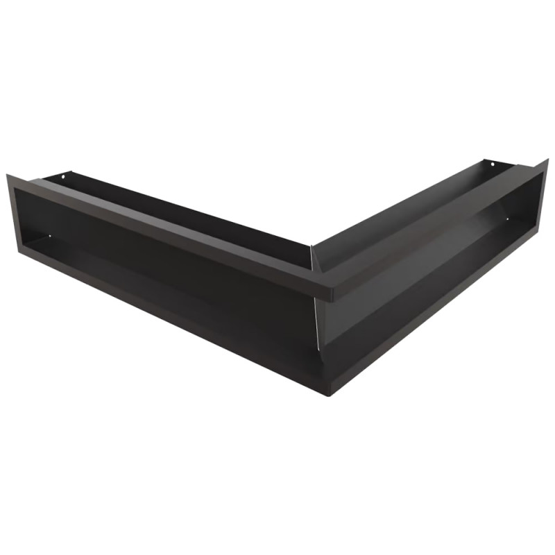 Каминная решетка LUFT угловая черная 56x56x12 Slim Kratki