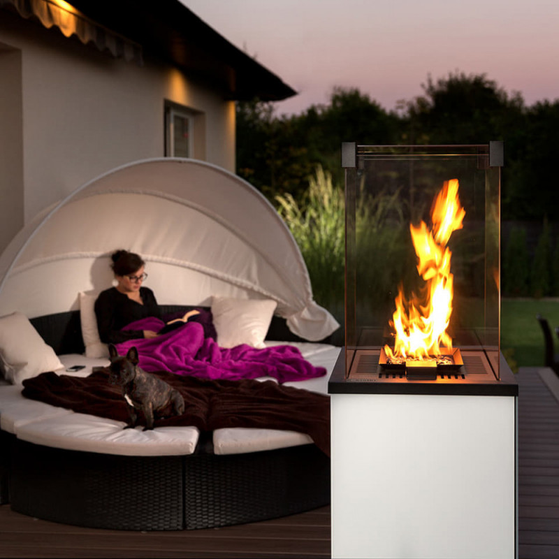 Газовый обогреватель Kratki PATIO стекло/белый (кВт)