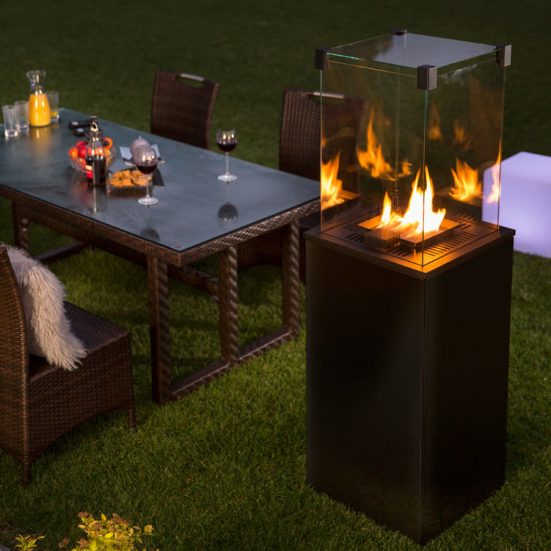 Газовый обогреватель Kratki PATIO стекло/черный (кВт)