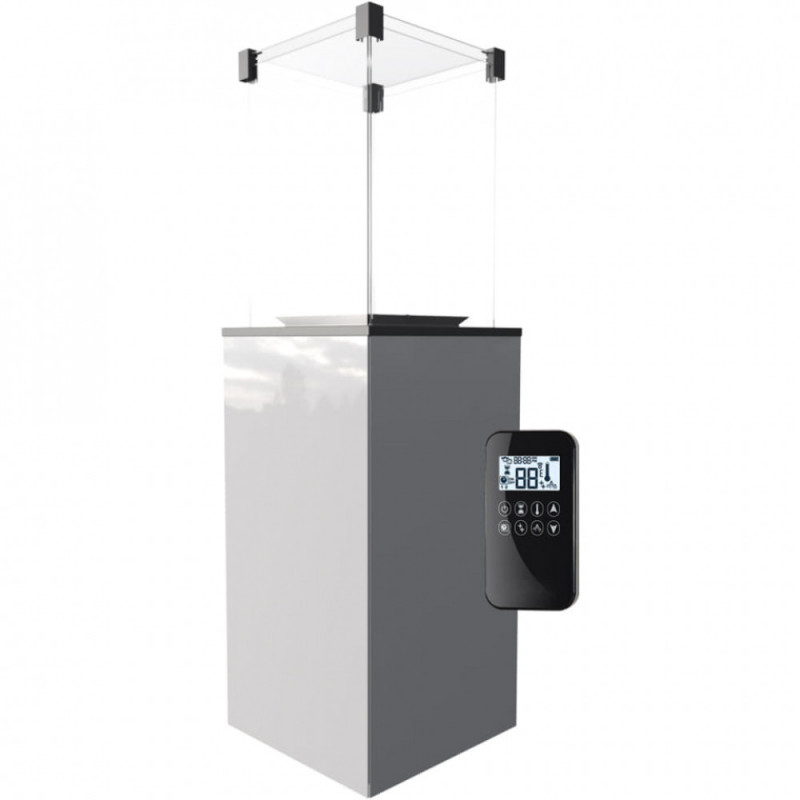 Газовый обогреватель Kratki PATIO MINI стекло/белый - дистанционное управление (пульт) (кВт)