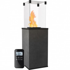 Газовый обогреватель Kratki PATIO MINI керамогранит BLEND NERO - пульт (8,2 кВт)