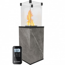 Газовый обогреватель Kratki PATIO MINI керамогранит NATURALI PIETRA GREY - пульт (8,2 кВт)