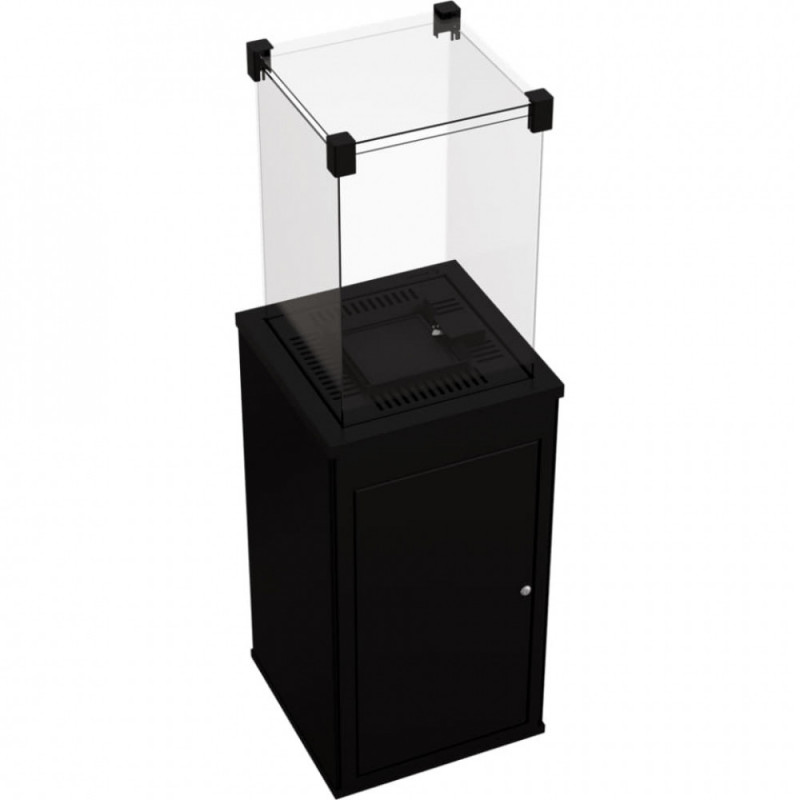 Газовий обігрівач Kratki PATIO MINI керамограніт COLLECTION NERO ASSOLUTO - ручне управління (8,2 кВт)