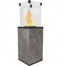 Газовый обогреватель Kratki PATIO MINI керамогранит NATURALI PIETRA GREY - ручное управление (8,2 кВт)