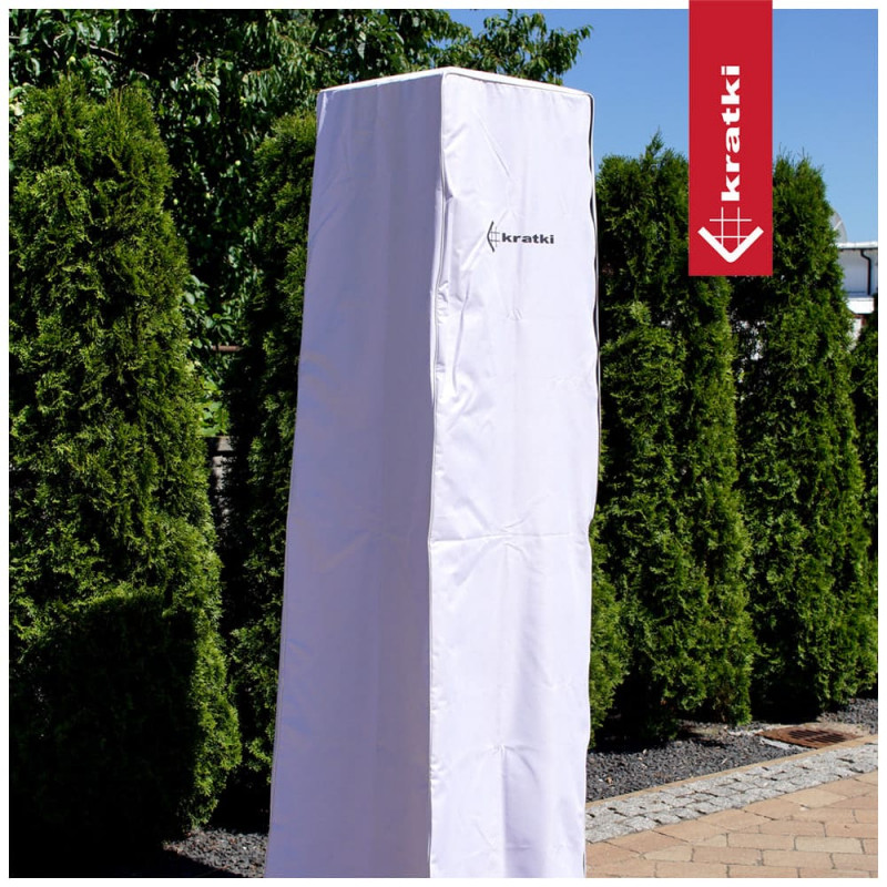 Чехол для газового обогревателя UMBRELLA белый (чёрный логотип) Kratki