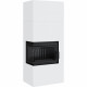 Камин Kratki SIMPLE 12 BS левая в строении BOX стальной - белый