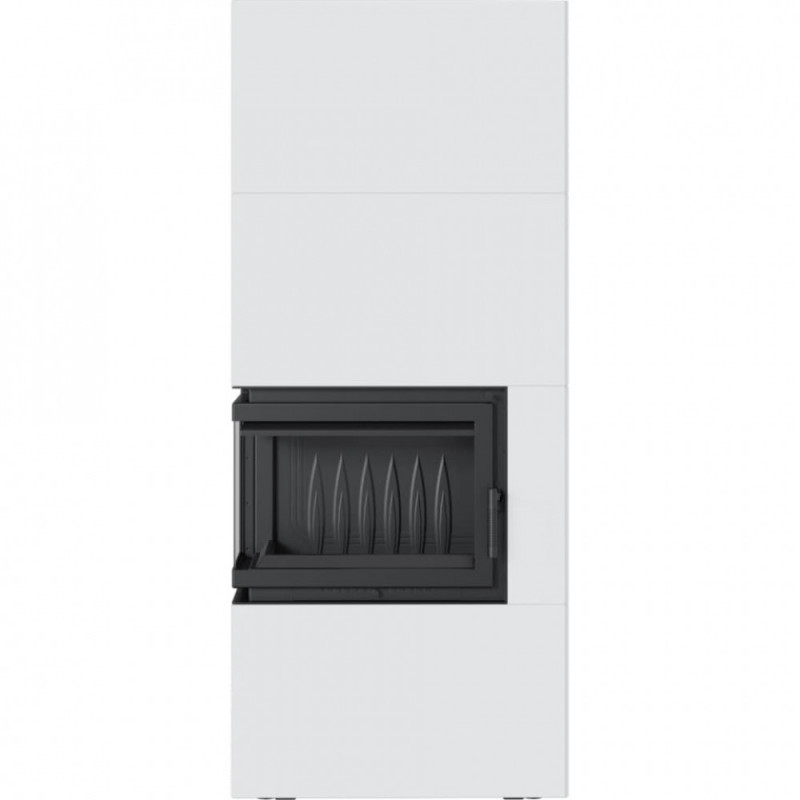 Камин Kratki SIMPLE 12 BS левая в строении BOX стальной - белый