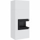 Камин Kratki SIMPLE 12 BS правая в строении BOX стальной - белый