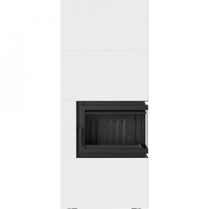 Камин Kratki SIMPLE 12 BS правая в строении BOX стальной - белый