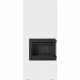 Камин Kratki SIMPLE 12 BS правая в строении BOX стальной - белый