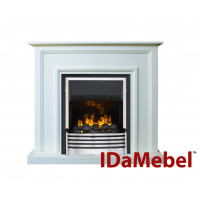 Каминакомплект IDaMebel Adele Белый Flagstaff с паровым камином, с настоящим 3D эффектом пламени и обогревом