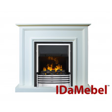 Каминакомплект IDaMebel Adele Белый Flagstaff с паровым камином, с настоящим 3D эффектом пламени и обогревом
