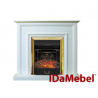 Каминокомплект IDaMebel Adele Белый Majestic Brass