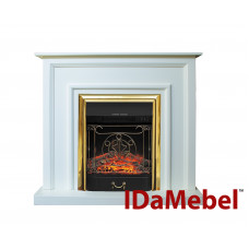 Каминокомплект IDaMebel Adele Белый Majestic Brass