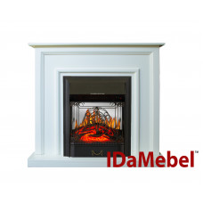 Каминокомплект IDaMebel Adele Белый Majestic Black