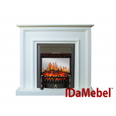 Каминокомплект IDaMebel Adele Белый Fobos Black