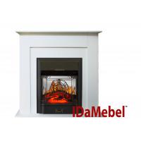 Каминокомплект IDaMebel Francheska Белый Majestic Black
