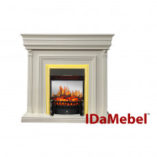 Каминокомплект IDaMebel Beethoven белый Fobos Brass