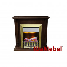 Каминокомплект IDaMebel Carolina орех Danville Brass (вырез под плинтус 90x25)
