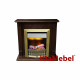 Каминокомплект IDaMebel Carolina орех Danville Brass (вырез под плинтус 90x25)