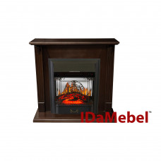 Каминокомплект IDaMebel Carolina орех Majestic Black (вырез под плинтус 90x25)